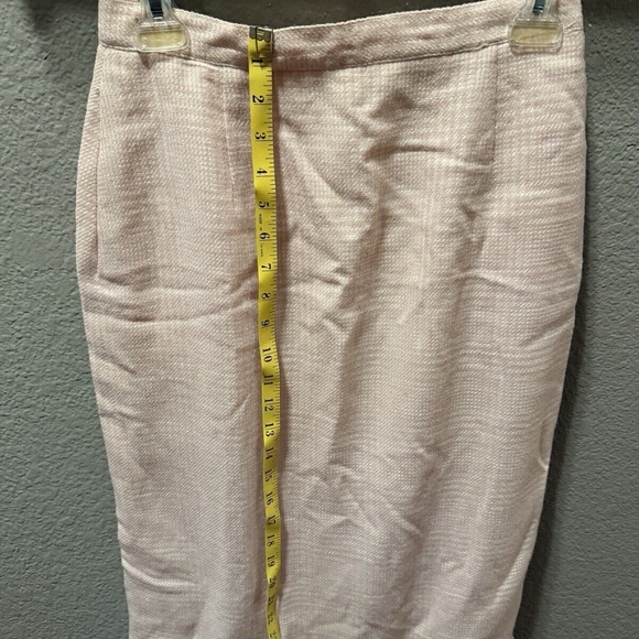 Vintage 90s Christian Dior Single Blazer Skirt Suit Pink Houndstooth Set Size 8 - Picture 4 of 6
